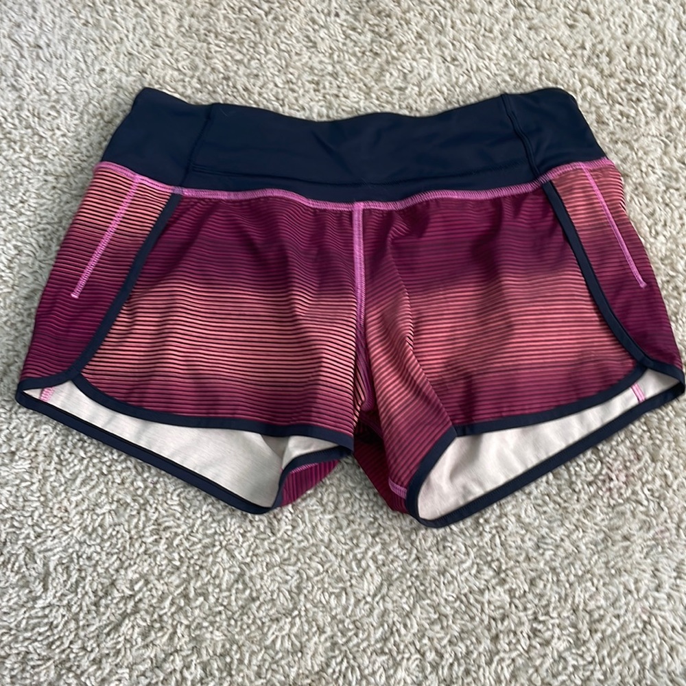 lululemon speed up shorts size 4